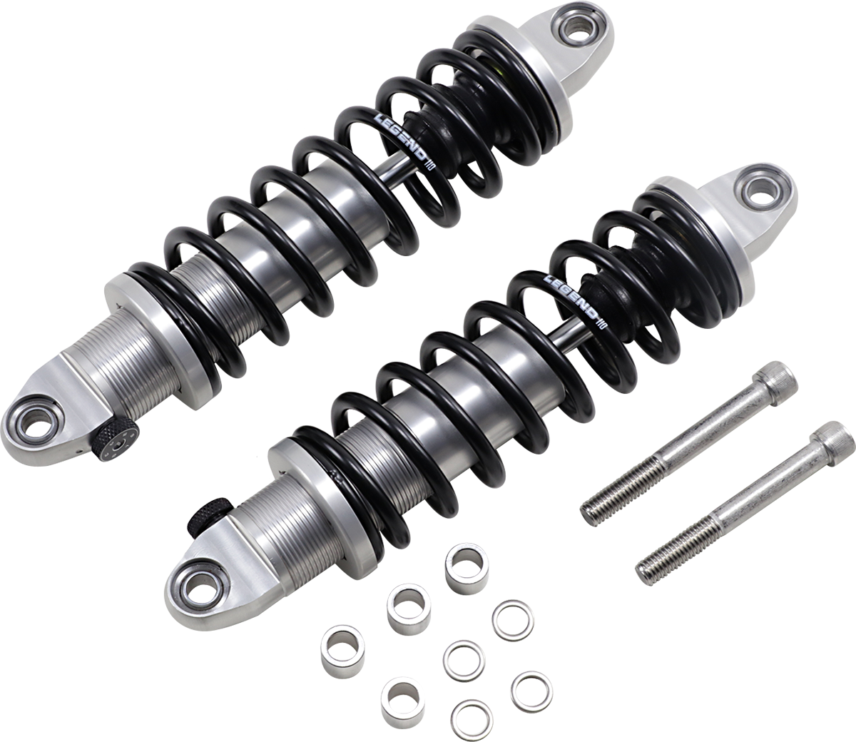 Legend Clear Anodized Standard 13" Rear Revo-A Shocks 1991-2017 Harley Dyna FXD