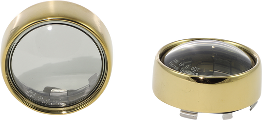 Custom Dynamics ProBeam Gold Bullet Turn Signals Bezels 2000-2024 Harley Softail