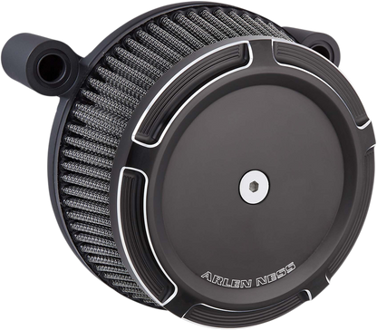 Arlen Ness Black Beveled Big Sucker Air Cleaner Kit 1999-17 Harley Dyna Touring