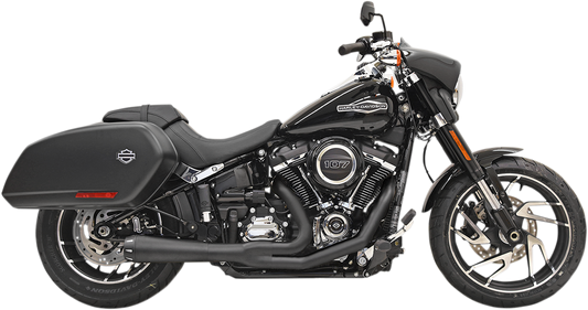 Bassani Road Rage Black 2-1 Exhaust for 2018-2023 Harley Softail FXLRST FLSB
