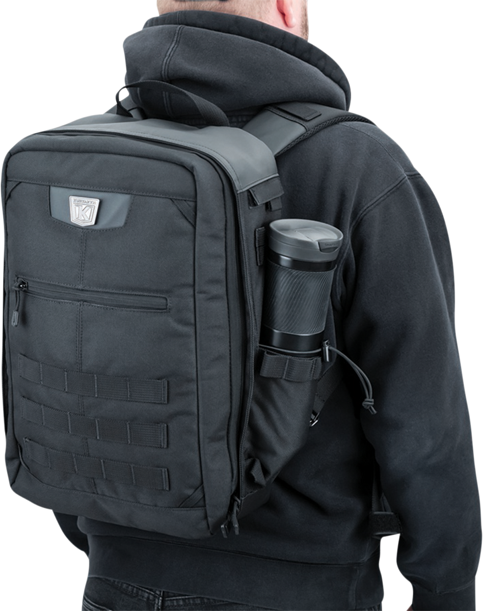 Kuryakyn 5257 Black Momentum Runaway Motorcycle Riding Street Casual Backpack