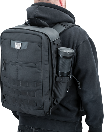 Kuryakyn 5257 Black Momentum Runaway Motorcycle Riding Street Casual Backpack
