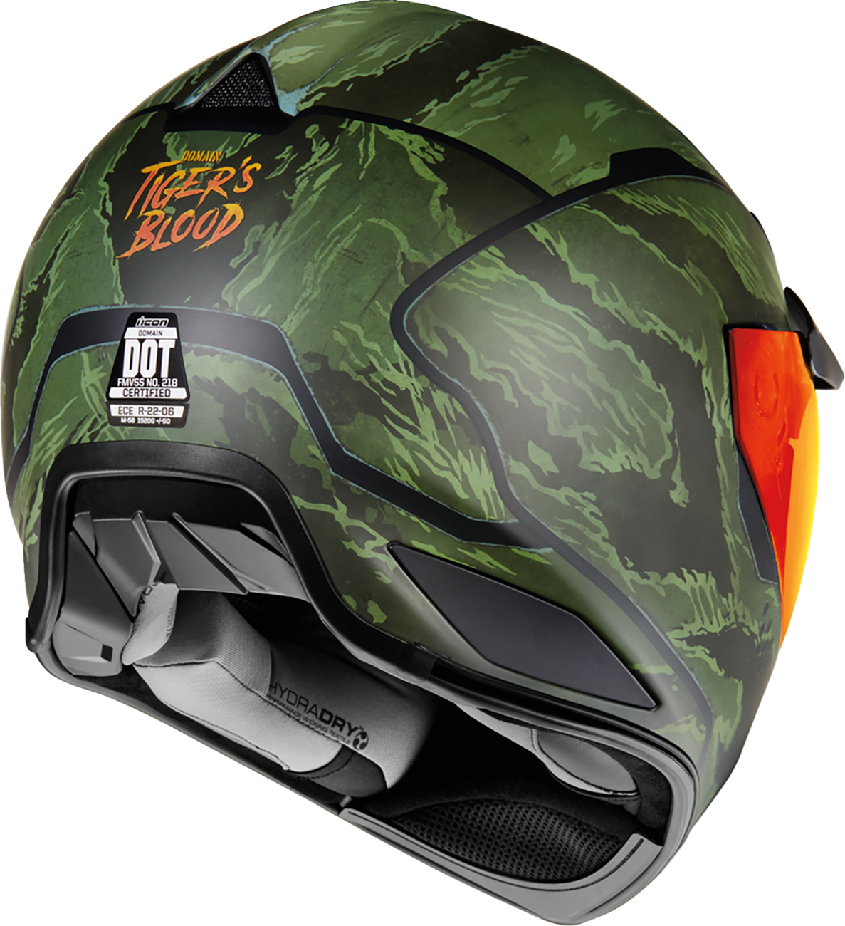 Icon Domain Tigers Blood Unisex Adult Motorcycle Street Racing Full Face Helmet