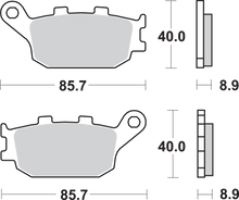 SBS Pair Ceramic Organic Motorcycle Rear Brake Pads 1991-23 Honda Yamaha Suzuki
