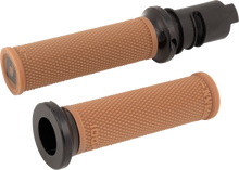 Odi Ruffian Lock-On 1" Brown Knurled Handlebar Grips for 2023-26 Harley Touring