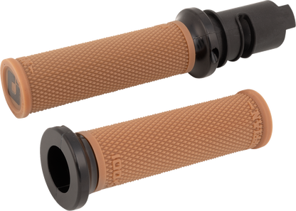 Odi Ruffian Lock-On 1" Brown Knurled Handlebar Grips for 2023-26 Harley Touring