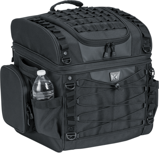 Kuryakyn 5285 Textile Black Momentum Vagabong Seat Rack Bag for Harley Davidson