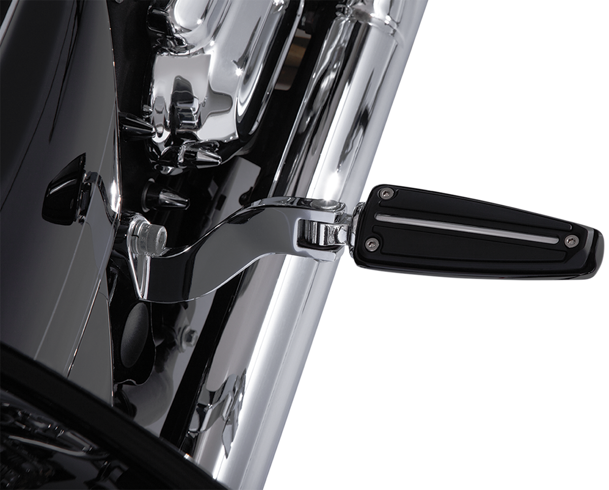 Ciro Black Rail Driver Passenger Universal Male-Mount Motorcycle Foot Pegs 61022