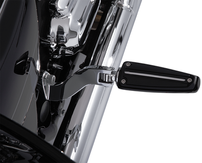Ciro Black Rail Driver Passenger Universal Male-Mount Motorcycle Foot Pegs 61022