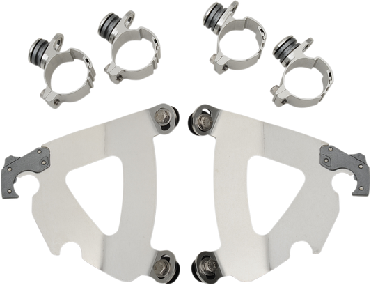 Memphis Shades Road Warrior Fairing Mount Kit for 80-13 Harley Softail FXWG FXST