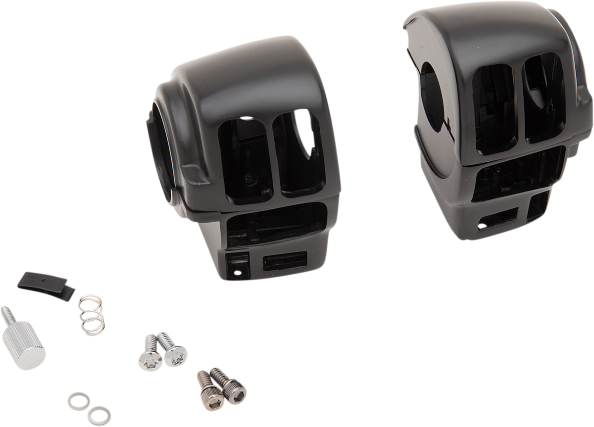 Drag Specialties Black Handlebar Switch Housing Kit 08-13 Harley Touring FLHX