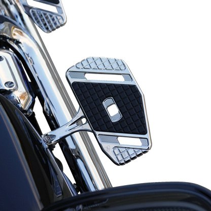 Arlen Ness Forged Chrome Passenger Floorboard Mounts for 1993-23 Harley Touring