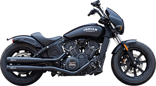 S&S Grand National Black Slip On Mufflers fits 2015-23 Indian Scout Bobber Sixty