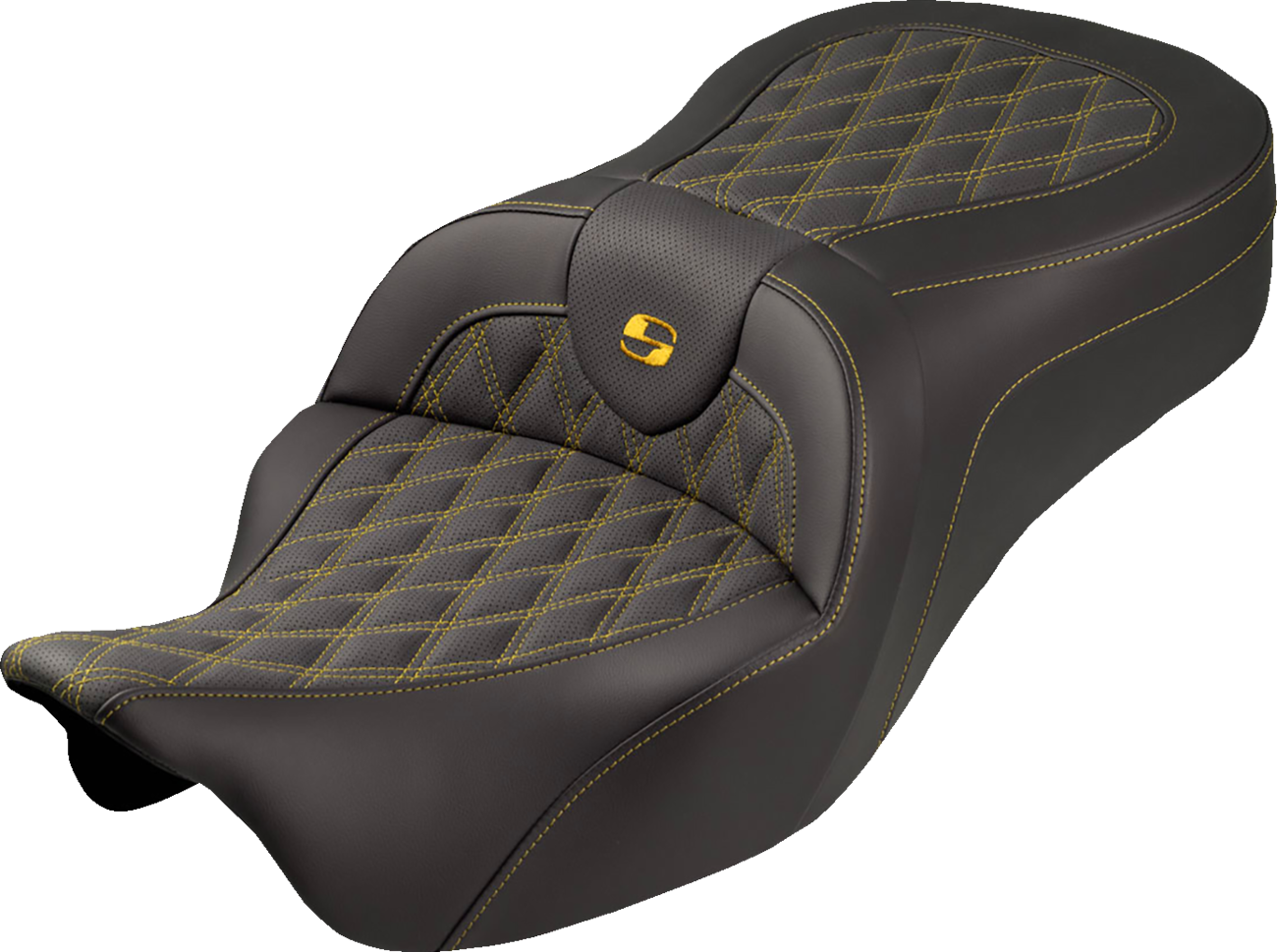 Saddlemen Roadsofa King Gold Lattice Gel Seat fits 2008-2025 Harley Touring