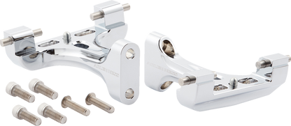 Arlen Ness Forged Chrome Passenger Floorboard Mounts for 1993-23 Harley Touring