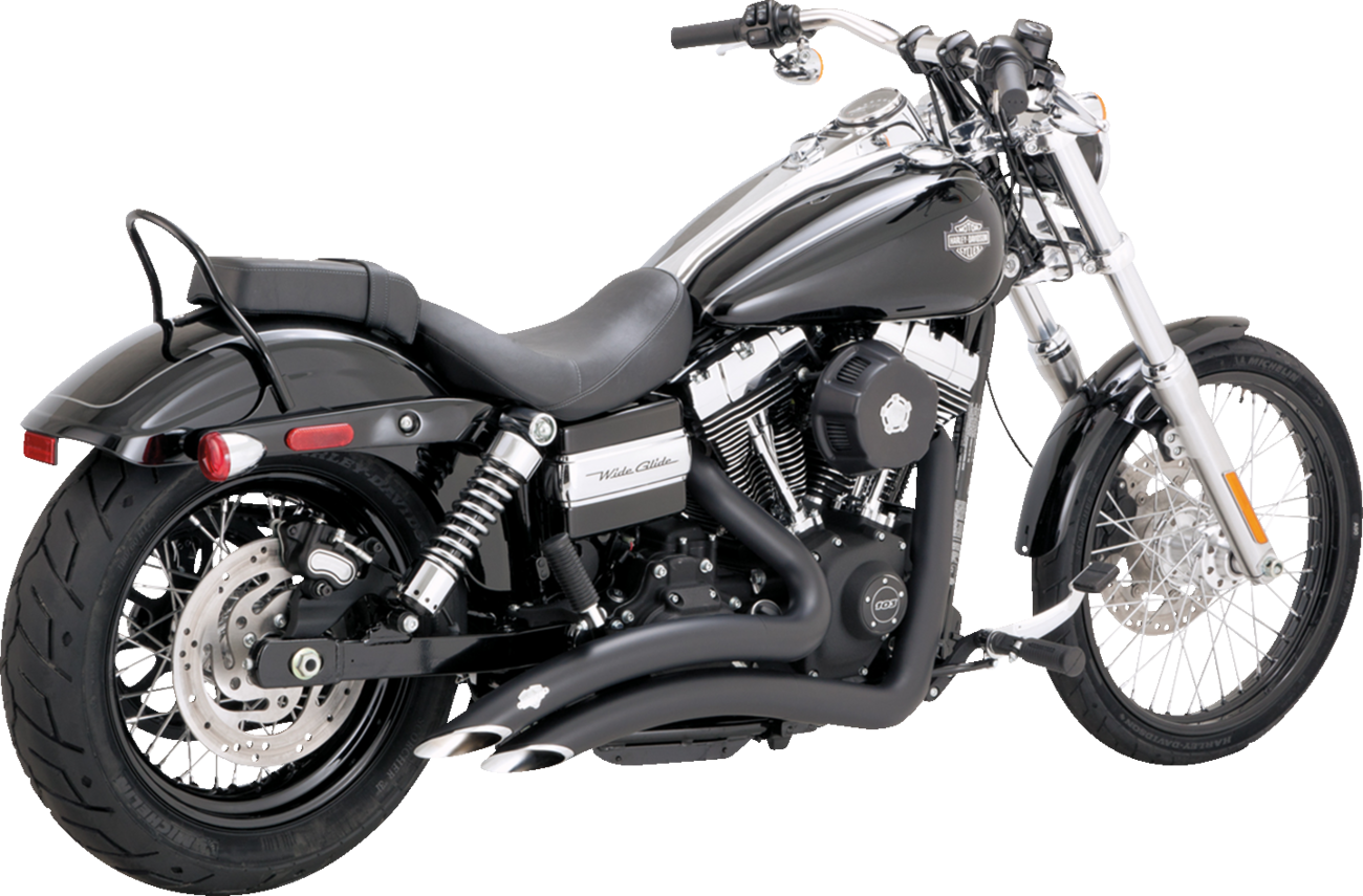 Vance & Hines Big Radius 2-2 Black PCX Exhaust System for 06-09 Harley Dyna FXD