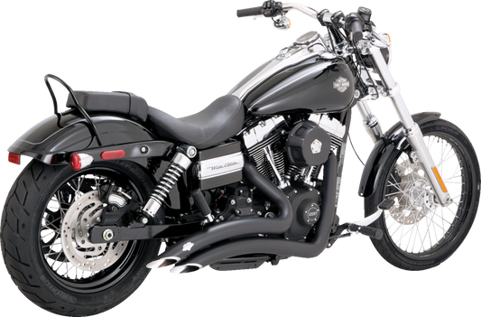 Vance & Hines Big Radius 2-2 Black PCX Exhaust System for 06-09 Harley Dyna FXD
