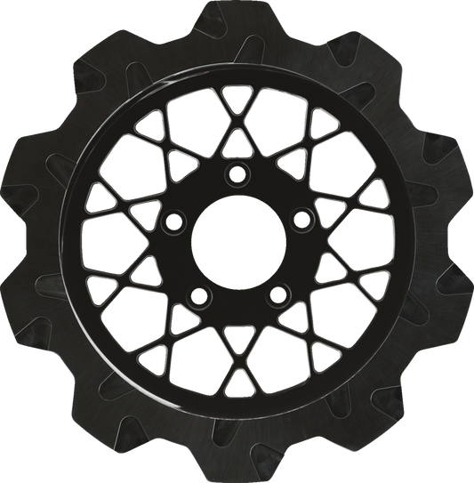 Lyndall Racing Gemini Black Rear Brake Rotor for 2014-2024 Harley Touring FLT