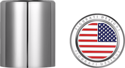 Figurati Designs American Flag Docking Hardware Covers for Harley Davidson