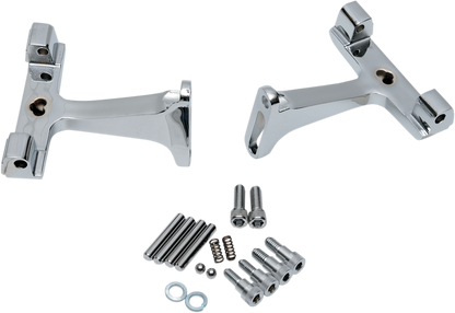 Drag Specialties Chrome Passenger Floorboard Mounts for 1993-2026 Harley Touring