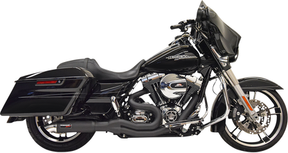 Bassani Road Rage II 2-1 Hot Rod Turnout Black Exhaust 2007-2016 Harley Touring