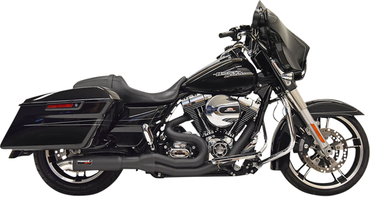Bassani Road Rage II 2-1 Hot Rod Turnout Black Exhaust 2007-2016 Harley Touring