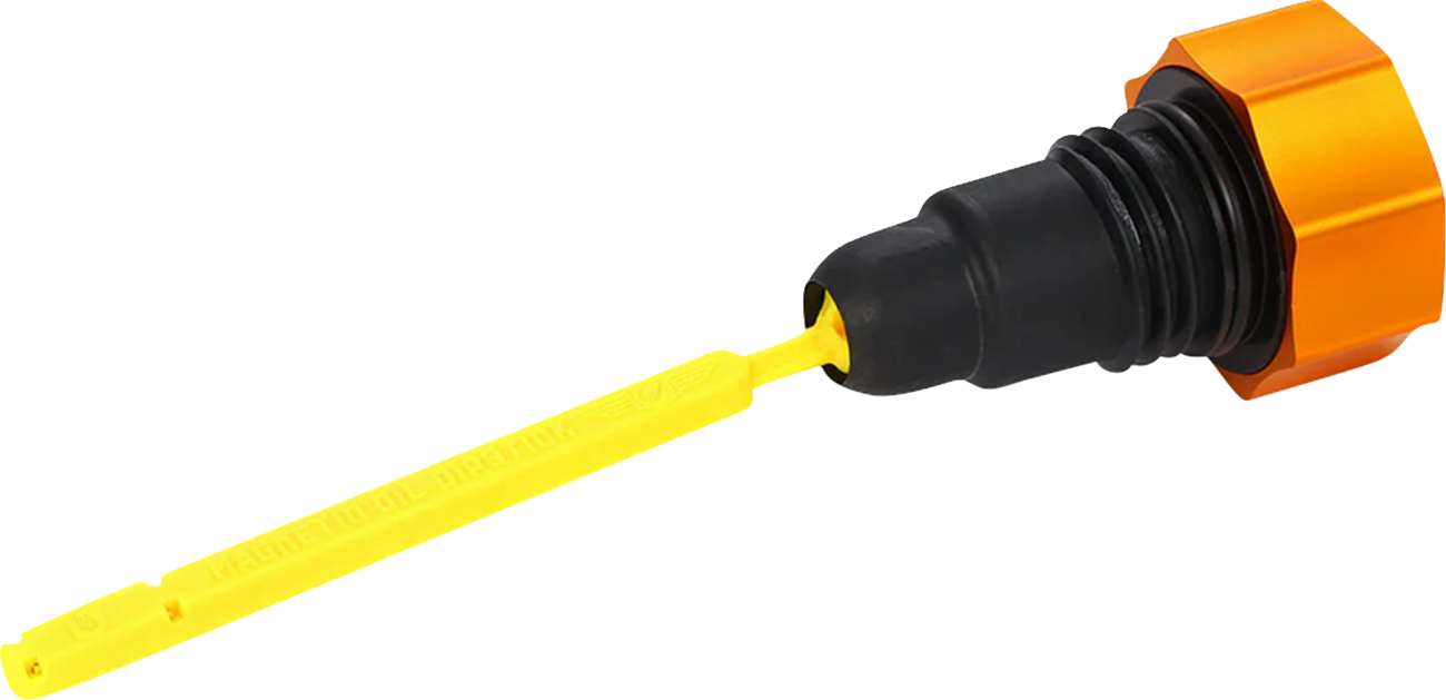 Figurati Curved Gold Magnetic Engine Oil Dipstick for 2007-2016 Harley Touring