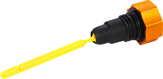 Figurati Curved Gold Magnetic Engine Oil Dipstick for 2007-2016 Harley Touring