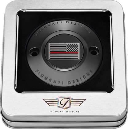 Figurati Designs Red Line Flag Black Timing Points Cover for 2017-2023 Harley M8