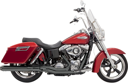 Bassani 2-1 Black 4" Road Rage Exhaust for 12-16 Harley Dyna Switchback FLD