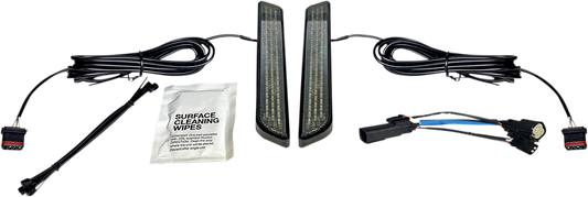Custom Dynamics Black LED Front Fork Leg Lights 10-13 Harley Touring FLHX FLTRX