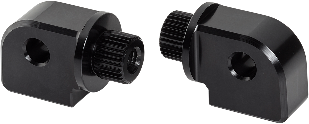 Arlen Ness Black Splined Motorcycle Footpeg Mounts 2015-2020 Indian Scout Models