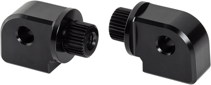 Arlen Ness Black Splined Motorcycle Footpeg Mounts 2015-2020 Indian Scout Models