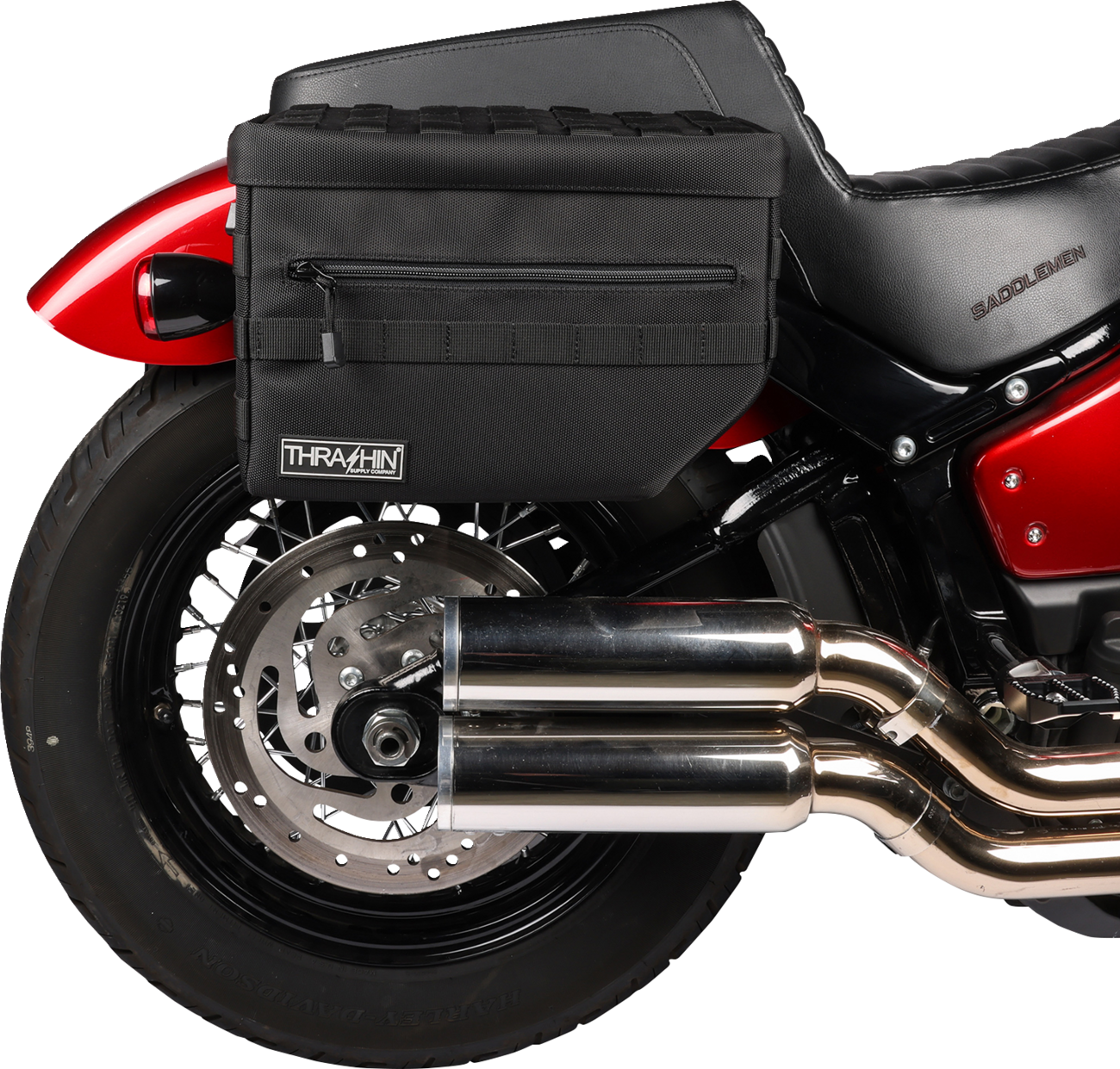 Thrashin Escape Storage Saddlebags for 1982-2023 Harley Softail Dyna TSB-0007