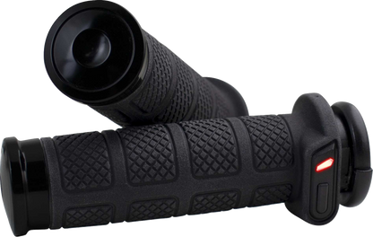 Koso Titan II Black 1" Heated Cable Handlebar Grips for 1984-2022 Harley Models
