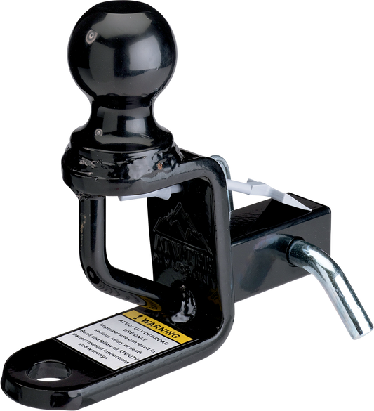 Moose Utility Black Universal Rear Atv Utv Trio 2" Ball & 1 1/4" Hitch Mount Kit
