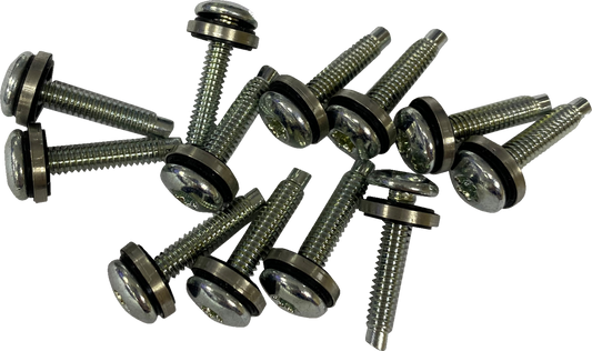 Drag Specialties 12 Pack Fuel Pump Top Plate Zinc Screws 2004-2017 Harley Dyna