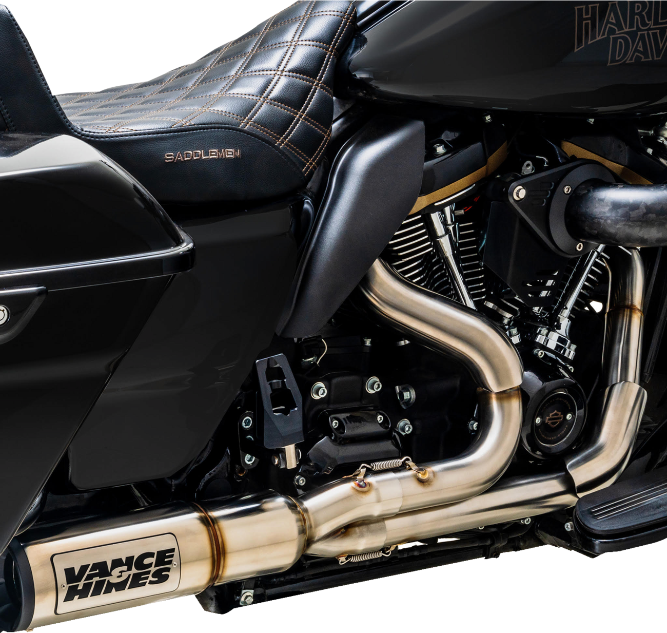 Vance & Hines Hi-Output RR Exhaust Brushed Heat Shield Kit for Harley Davidson