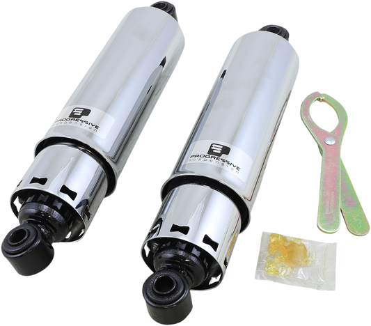 Progressive 412 Standard Rear Covered Shocks 1973-1986 Harley Softail Touring
