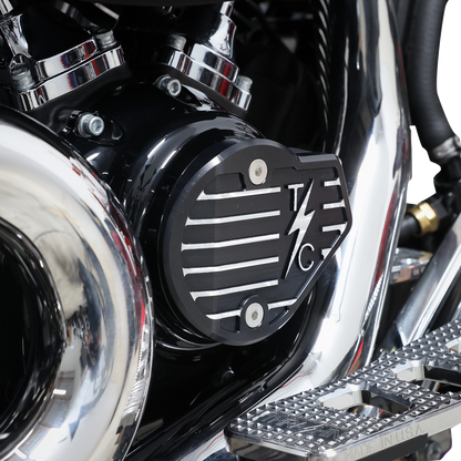 Thrashin Supply Finned Black Cam Cover for 2023-2024 Harley Touring TSC-3029-4