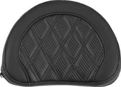 Saddlemen Contour Black Carbon Lattice Stitch Sissy Bar Backrest Pad for Harley