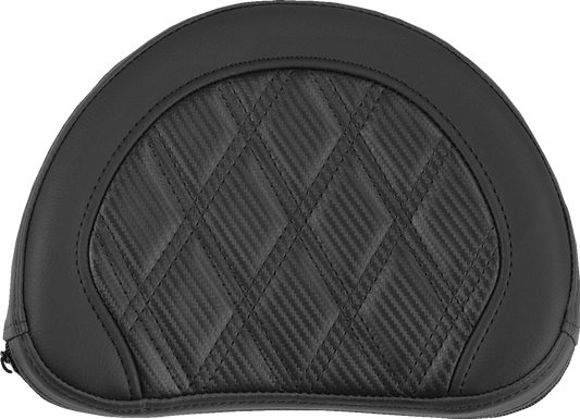 Saddlemen Contour Black Carbon Lattice Stitch Sissy Bar Backrest Pad for Harley