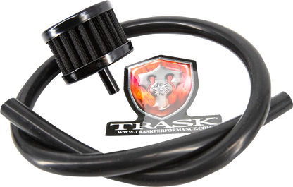 Trask CheckM8 Black Vented Transmission Top Cover 2017-24 Harley Touring Softail