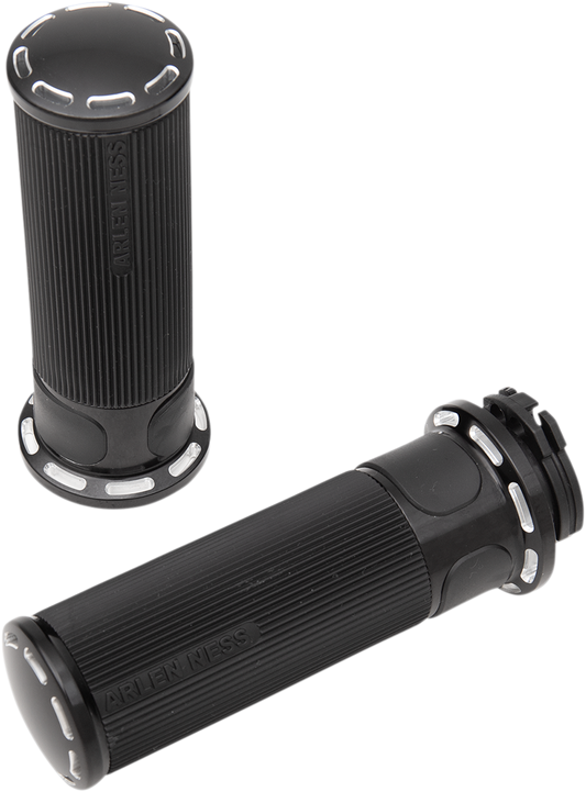 Arlen Ness Slot Track Cable 1" Hand Grips for 1980-2022 Harley Davidson