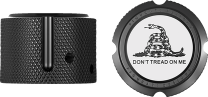 Figurati Designs Don't Tread Front Axle Nut Black Covers for 2002-2022 Harley