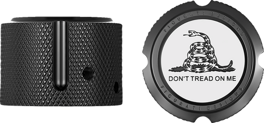Figurati Designs Don't Tread Front Axle Nut Black Covers for 2002-2022 Harley