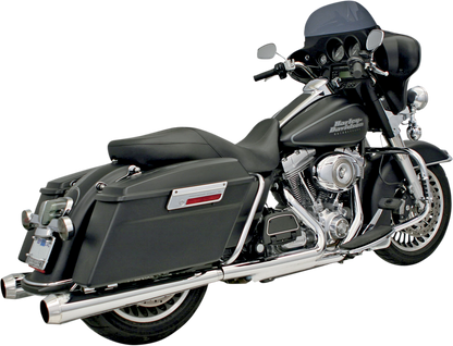 Bassani Megaphone Chrome Slip on Exhaust Mufflers 95-16 Harley Touring FLHR FLHX