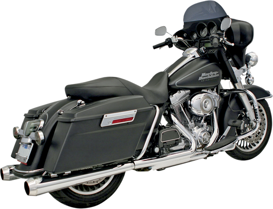 Bassani Megaphone Chrome Slip on Exhaust Mufflers 95-16 Harley Touring FLHR FLHX
