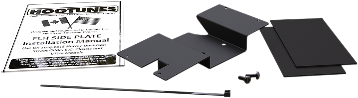 Hogtunes Black 2 Channel Amplifier Mount Kit 2014-2022 Harley Touring FLHT FLHX