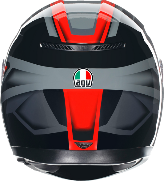 AGV K3 Compound Red Unisex Adult Motorcycle Street Riding Full Face Helmet